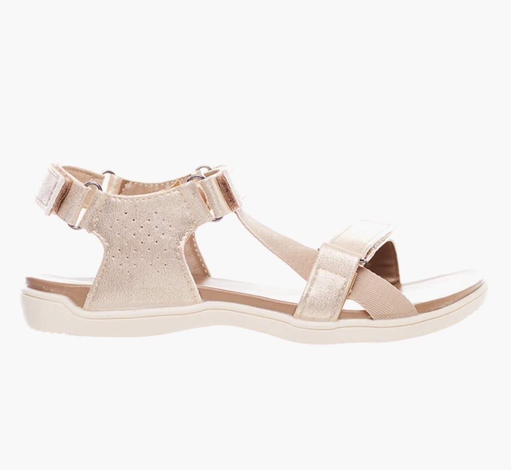 Soft Style by Hush Puppies Light Gold Delana Ankle Strap Sandals - Image 2