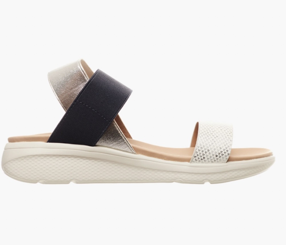 Soft Style by Hush Puppies Navy Multi Soft Godana Crossover Ankle Strap Sandals - Image 2