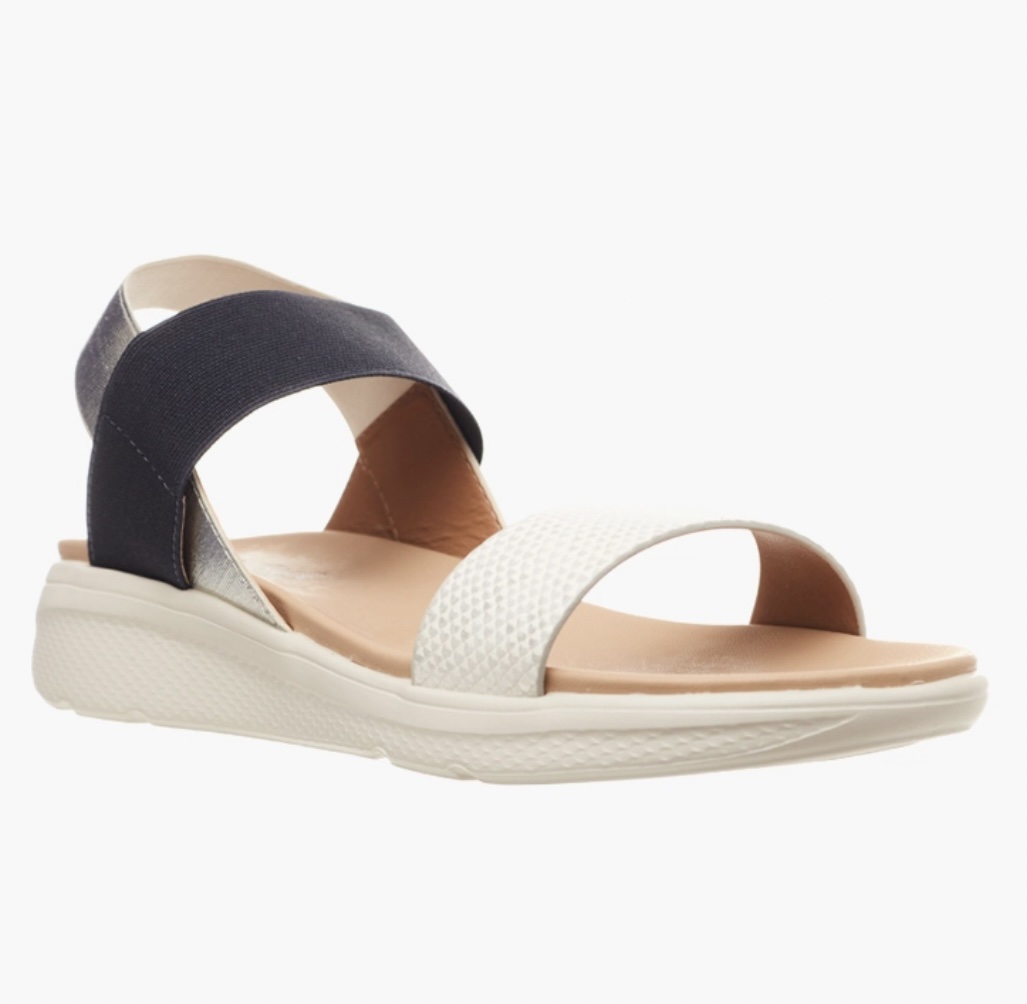 Soft Style by Hush Puppies Navy Multi Soft Godana Crossover Ankle Strap Sandals