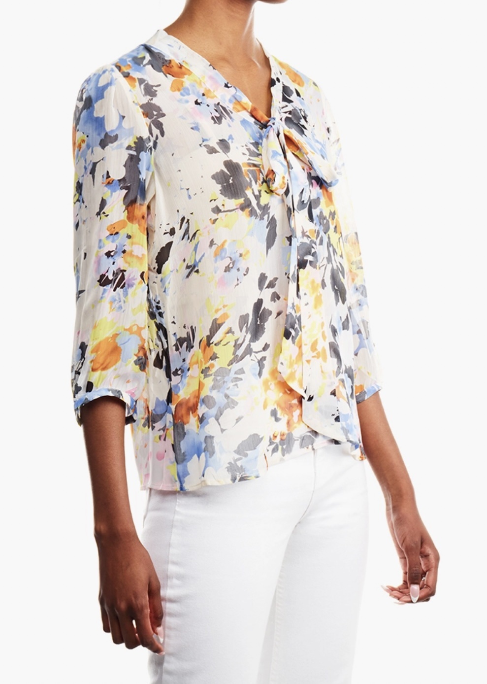 Daily Finery Multi Printed Quarter Sleeve Blouse - Image 2