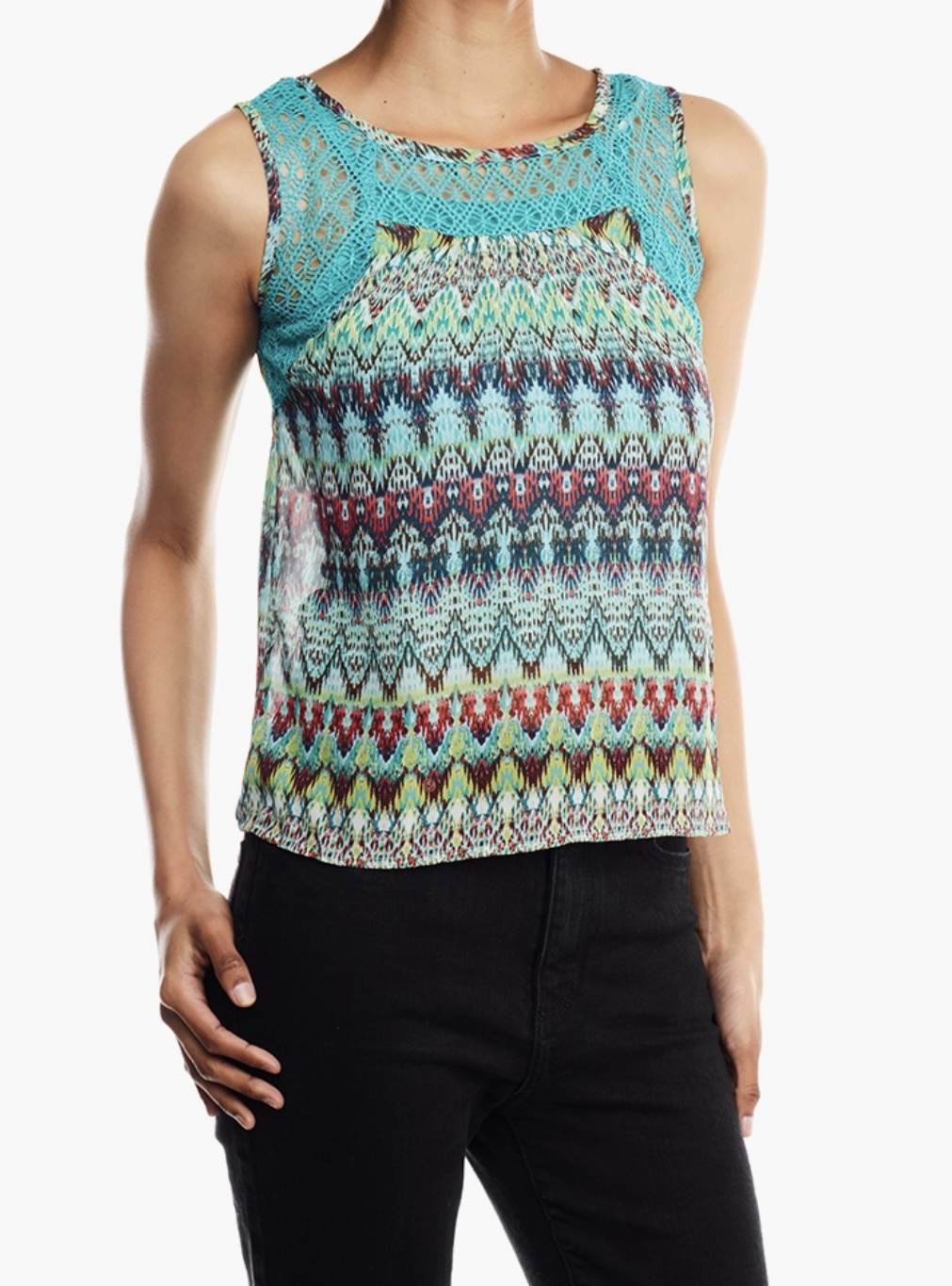 Daily Finery Multi Printed Sleeveless Top