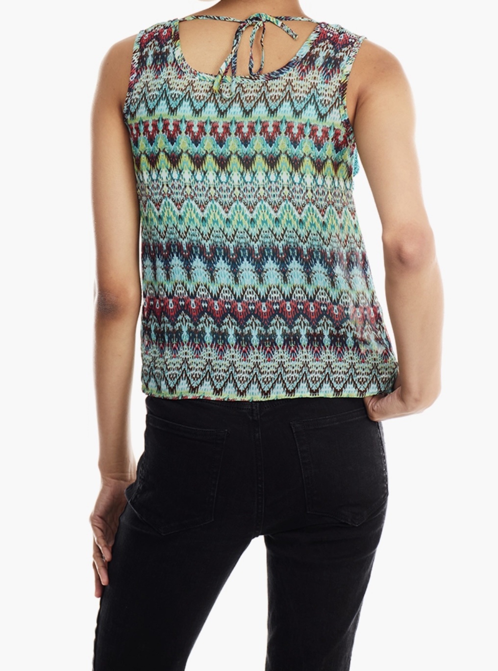 Daily Finery Multi Printed Sleeveless Top - Image 3