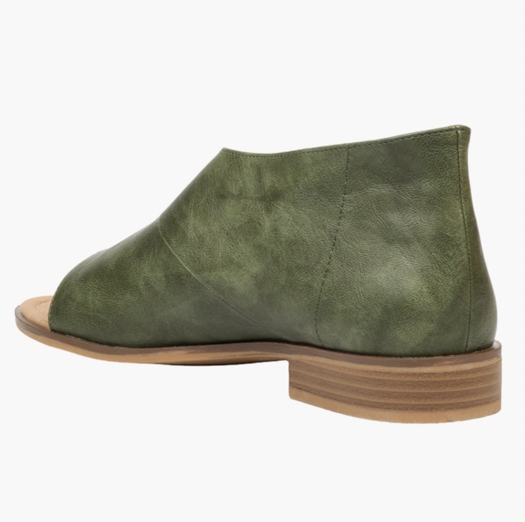 Miss Black Green Micah Faux Leather Sandals - Image 4