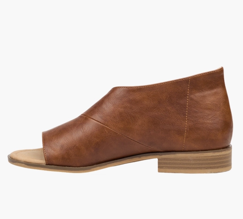 Miss Black Tan Micah Faux Leather Sandals - Image 3