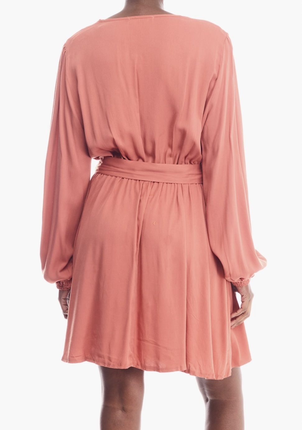 Oxford St. London Orange Puff Sleeve Tiered Dress - Image 3