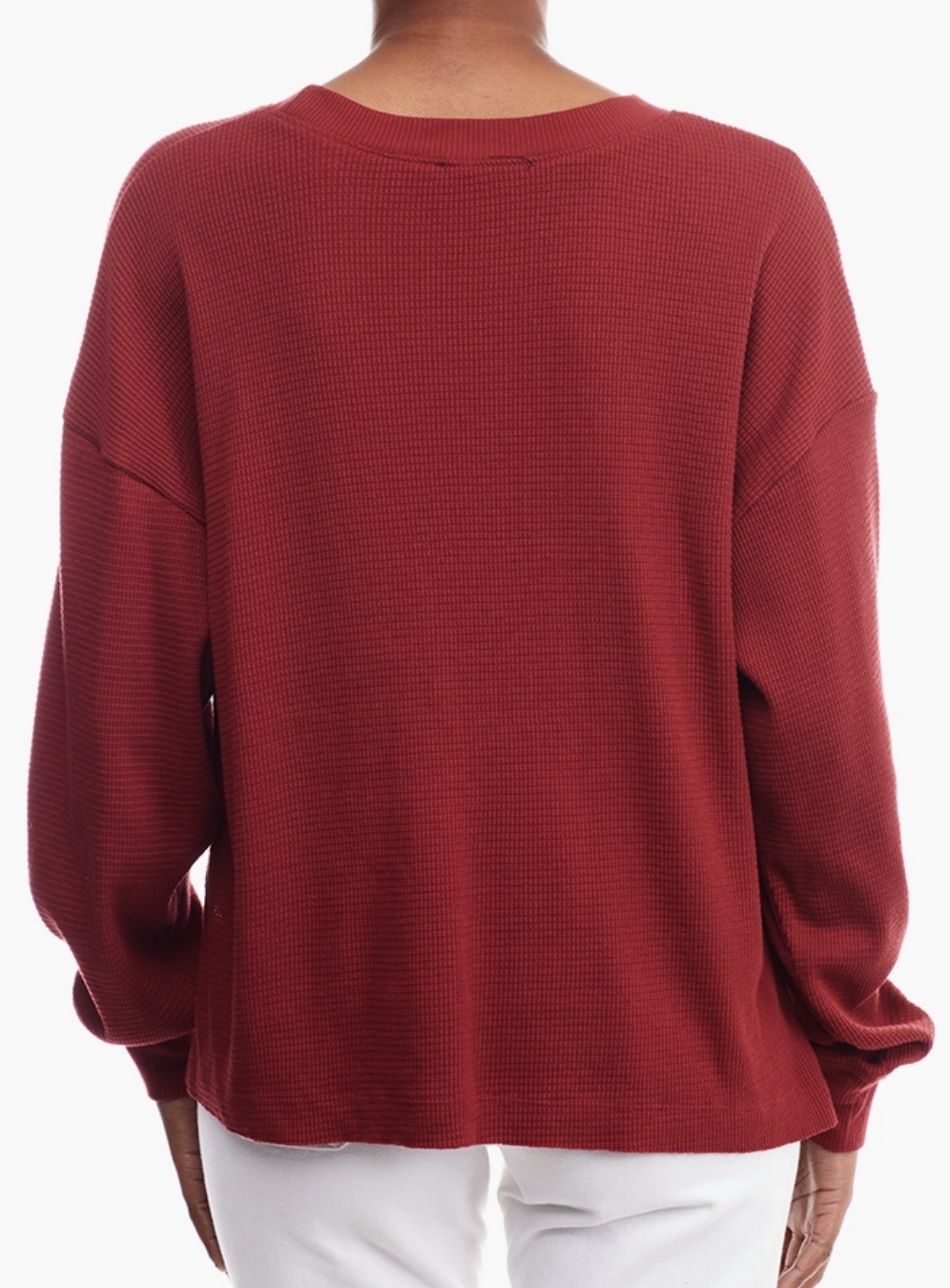 Forever 21 Burgundy Long Sleeve Top - Image 3