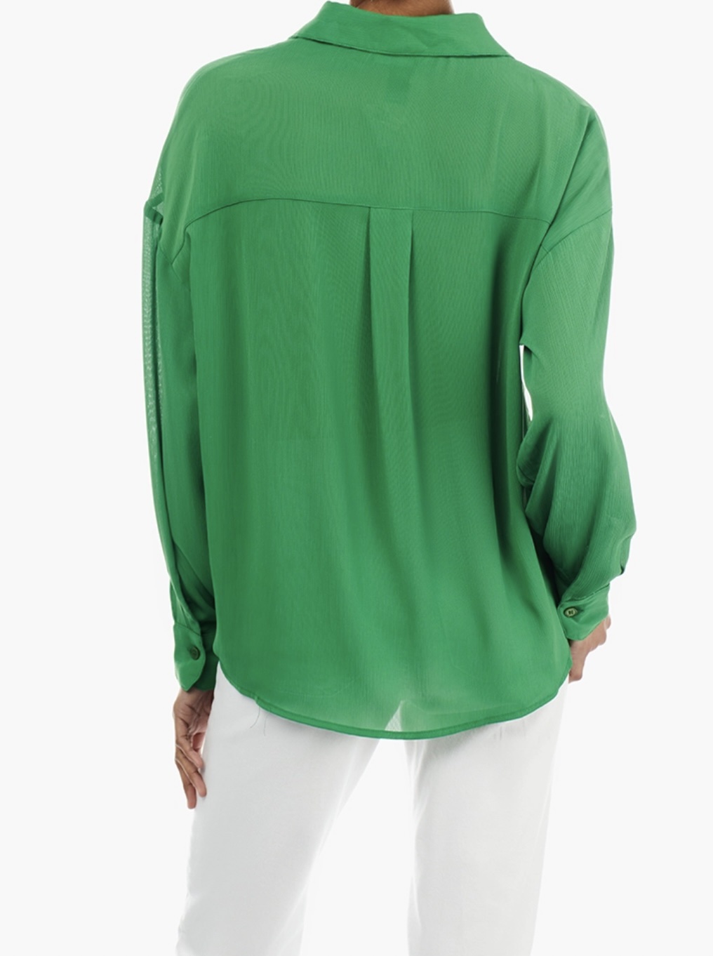Forever 21 Green Buttoned Long Sleeve Shirt - Image 3