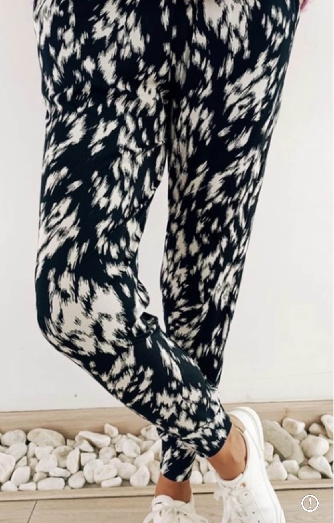 Monsoon Black and White Printed Joggers