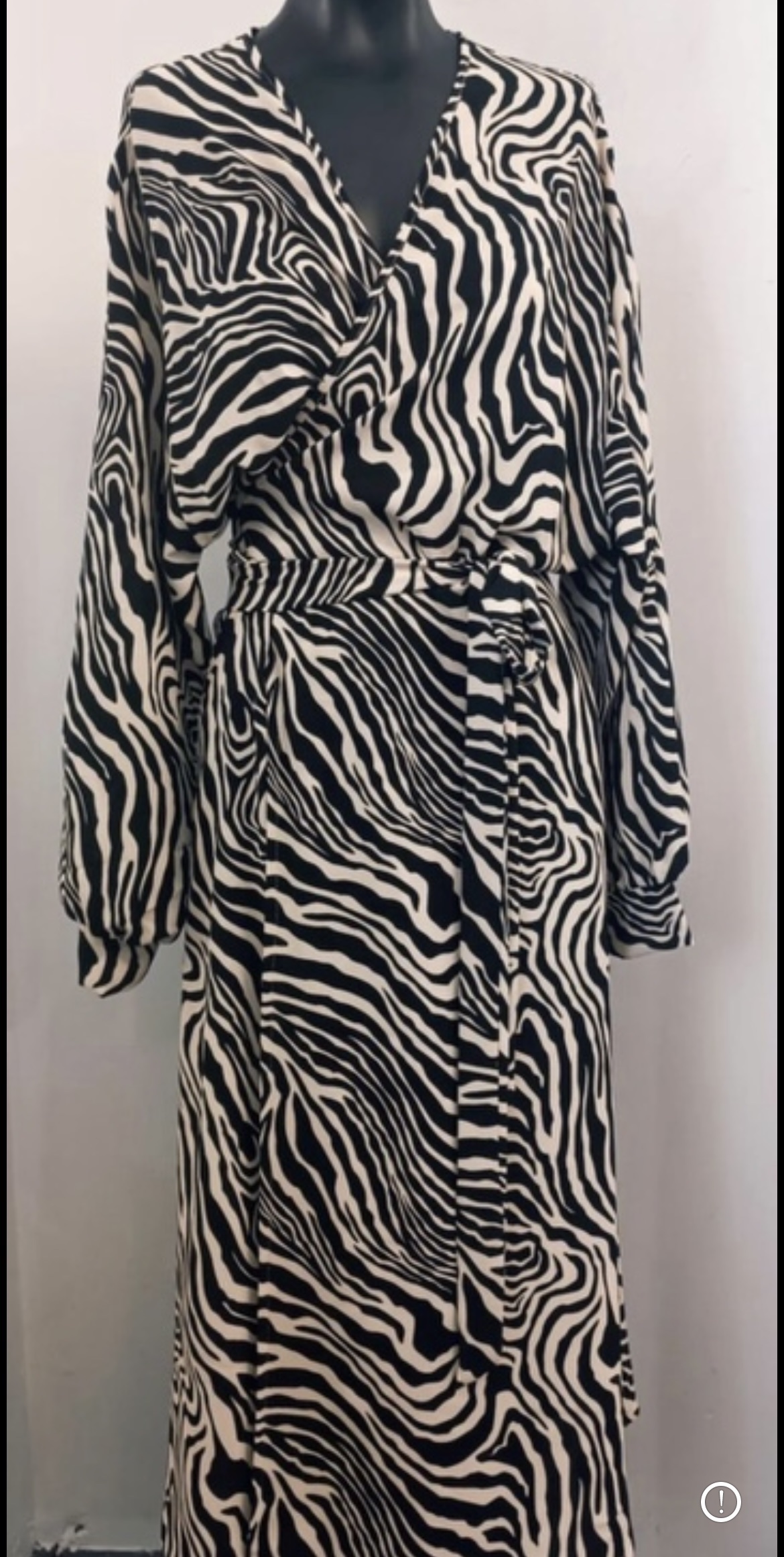 Monsoon Zebra Wrap Dress
