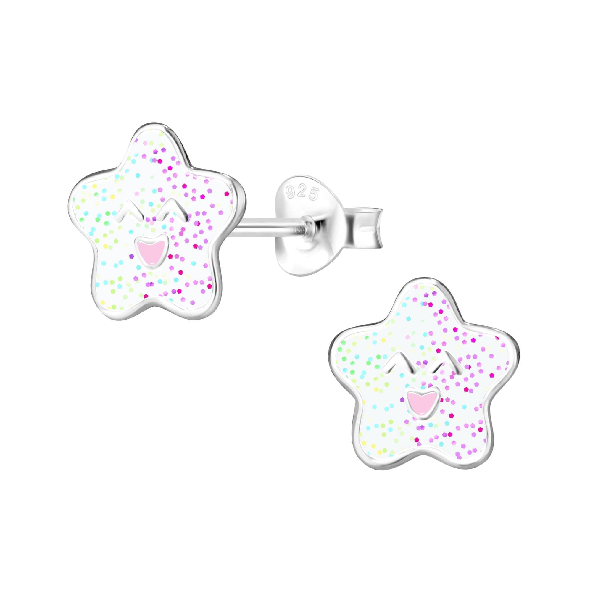 Kids Sterling Silver Star Earrings