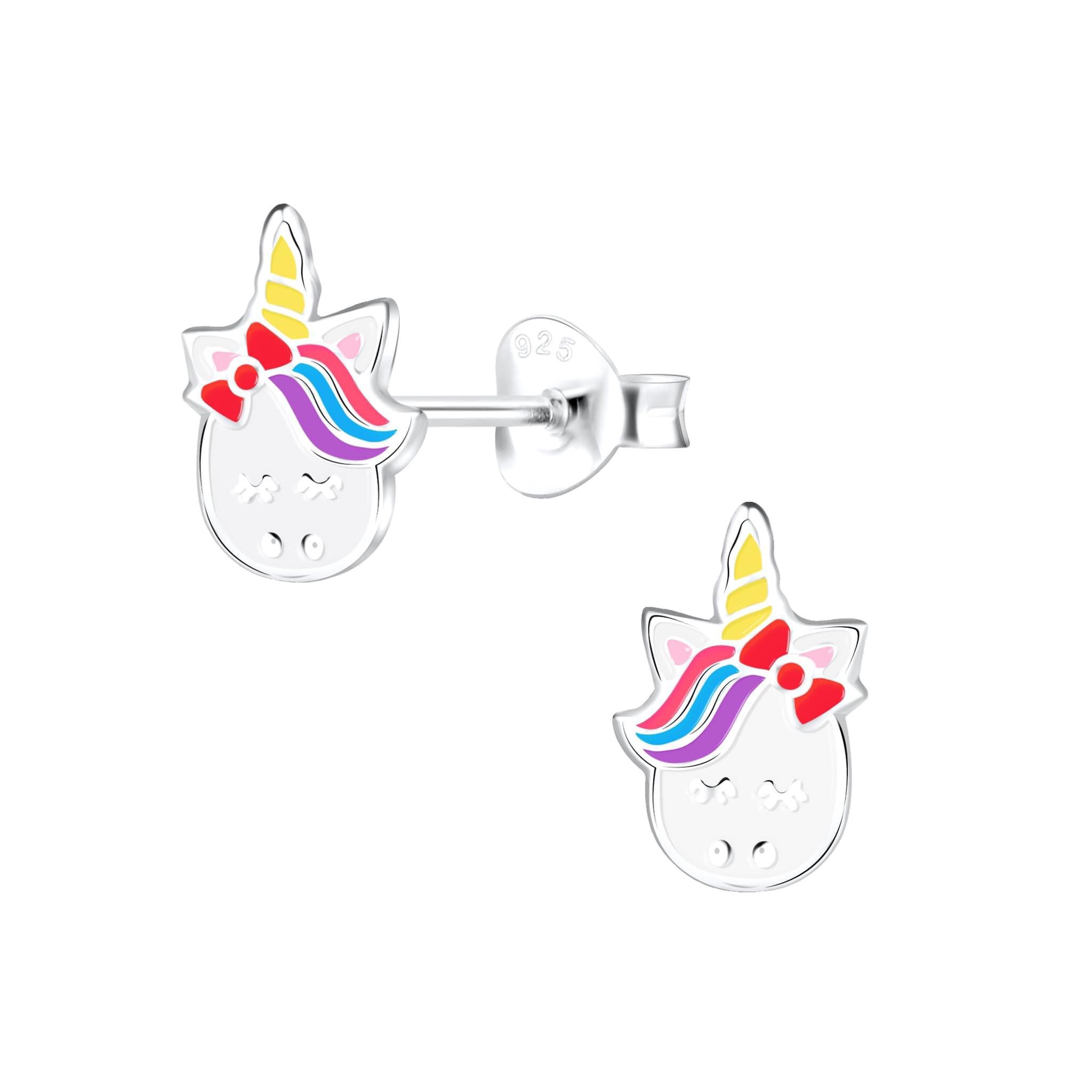 Kids Sterling Silver Unicorn Earrings